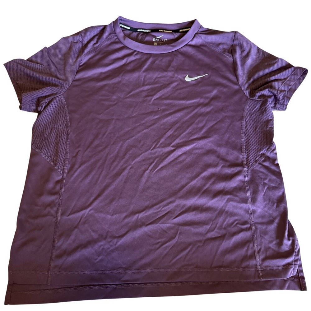 Nike Running Dri-FIT Athletic T-Shirt Purple Short Sleeve Top Women's Medium Tee